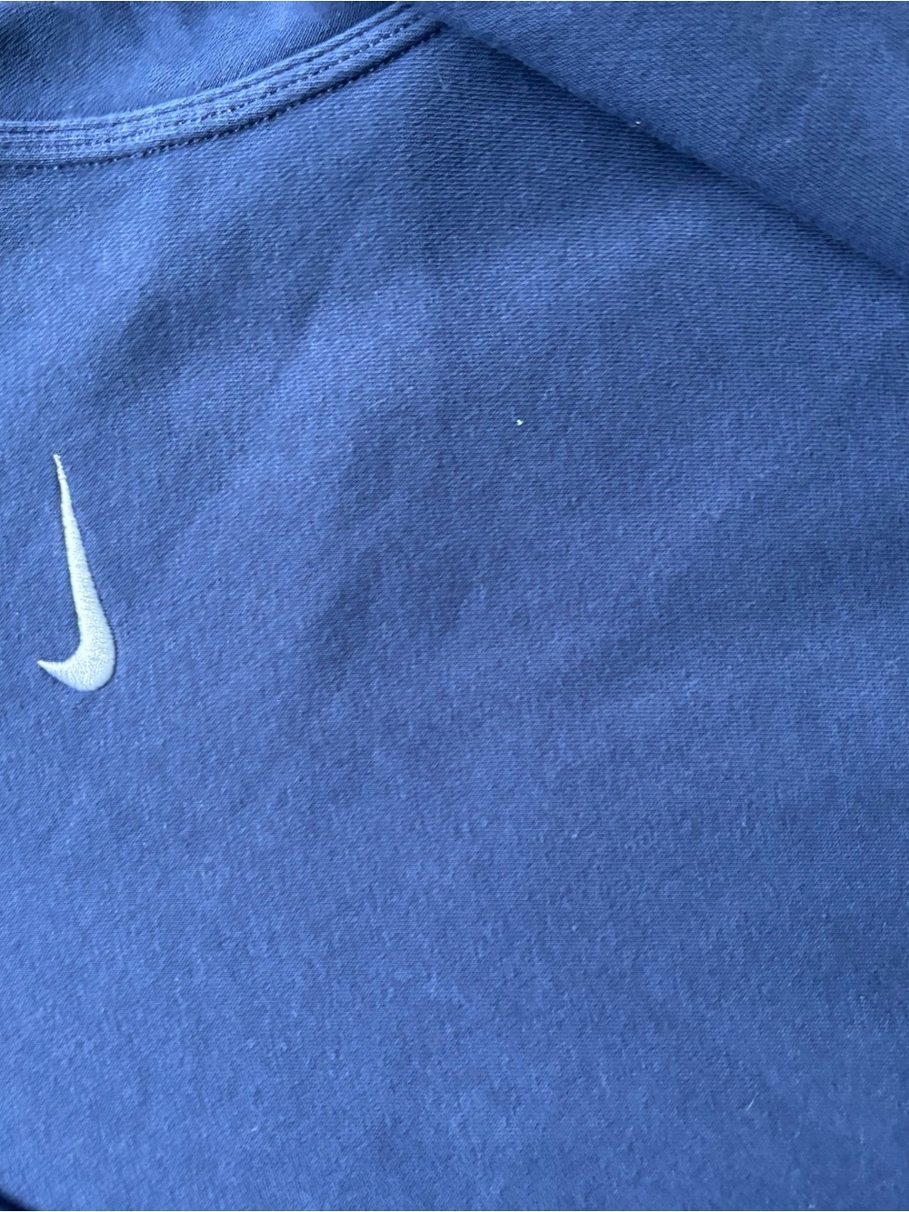 Nike Blue Pullover Hoodie with Swoosh - Picture 2 of 5